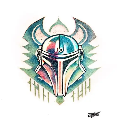 the mandalorian tattoo design idea
