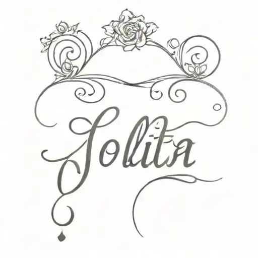 Lolita name written tattoo design idea
