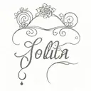 Lolita name written tattoo design idea