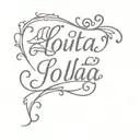 Lolita name written tattoo design idea