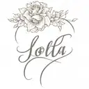 Lolita name written tattoo design idea