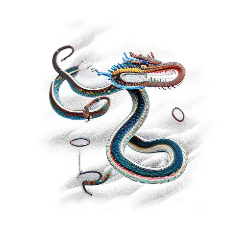 1965 year of the wood snake for men tattoo design idea
