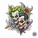 joker and ace of death tattoo design idea