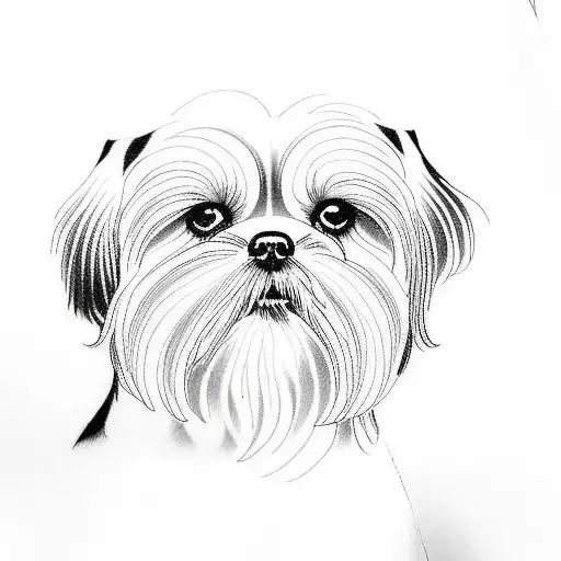 a shih tzu tattoo design idea