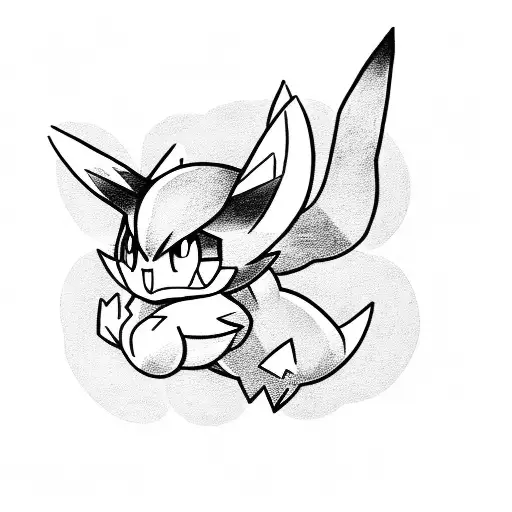 pokemon sketch lucario tattoo design idea