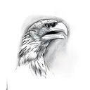 Raven and a snake together tattoo design idea