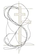 Cross and a tourniquet tattoo design idea