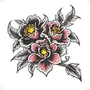 Romanian flowers  tattoo design idea