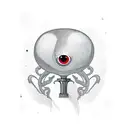 alien lifting trophies tattoo design idea