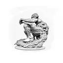 The Thinker statue  tattoo design idea