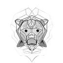 pup hood tattoo design idea