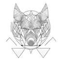 pup hood tattoo design idea