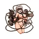 the nude hentai maid girl is chained  tattoo design idea