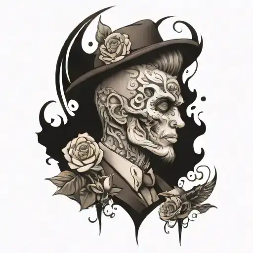 a free and diligent man tattoo design idea