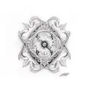 manada de 4 lobos  tattoo design idea