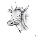 mechanical bull with frangapenies tattoo design idea