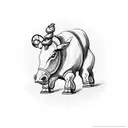 mechanical bull with frangapenies tattoo design idea