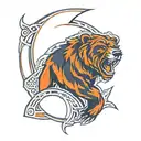 chicago bears logo in traditional style tattoo design idea