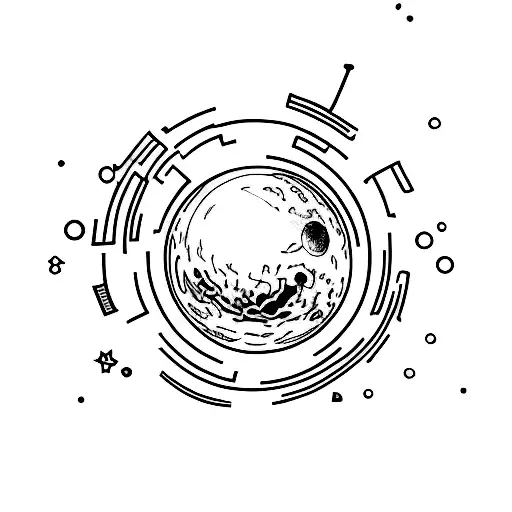 simple tattoo of a mars tattoo design idea