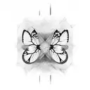 butterflies fading into flames tattoo design idea
