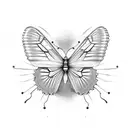 butterflies fading into flames tattoo design idea