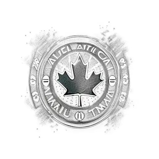 Brazil and Canada flag combined  tattoo design idea