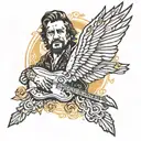 Waylon Jennings Flying W  tattoo design idea