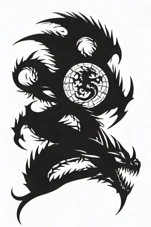 skyrim alduin paarthurnax tattoo design idea