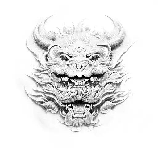 Foo Dog tattoo design idea
