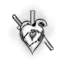 Barbed Wire Heart  tattoo design idea