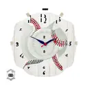 Baseball stitching forming clock hands tattoo design idea
