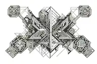 a tattoo which starts from the chest that connects with an audio cable to the arm tattoo design idea