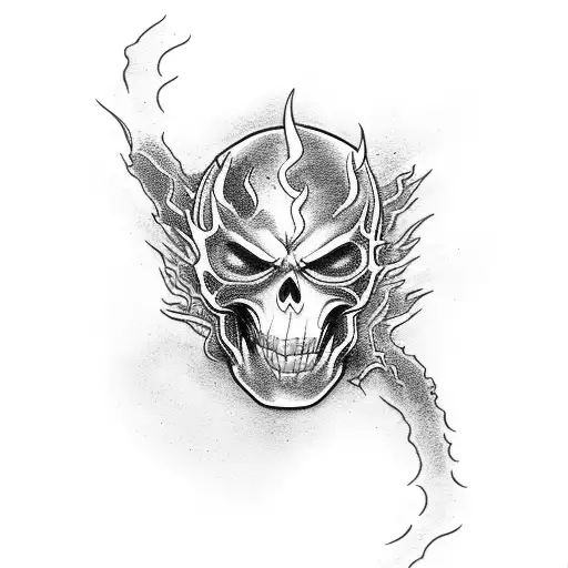 A ghost rider  tattoo design idea