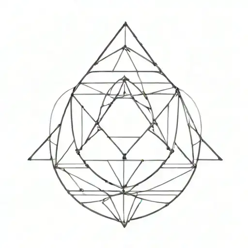 with sacred geometry shape tattoo design idea