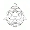 with sacred geometry shape tattoo design idea