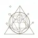 with sacred geometry shape tattoo design idea