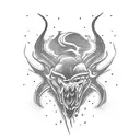 thunder storm tattoo design idea