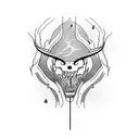 thunder storm tattoo design idea