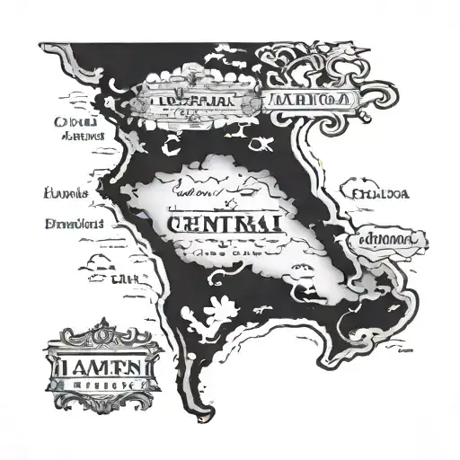 latin map amen rica and central america spanish tattoo design idea