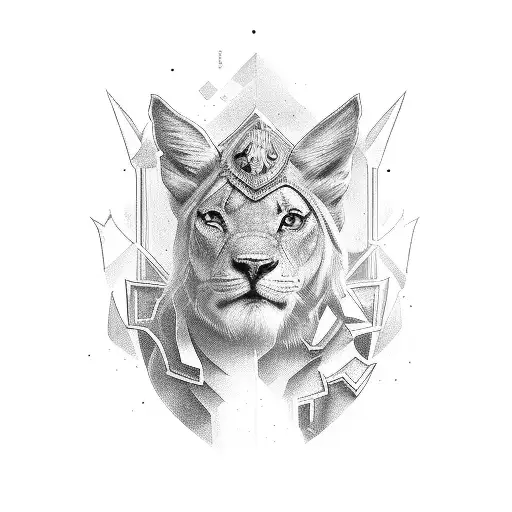 Adonis with lightnings tattoo design idea