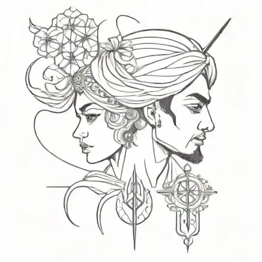 The combination of the name Mohammad and Shirin  tattoo design idea