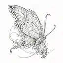 design Mohammad look like butterfly tattoo design idea