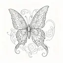 design Mohammad look like butterfly tattoo design idea