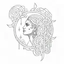 The combination of the name Mohammad and Shirin  tattoo design idea