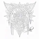 The combination of the name Mohammad and Shirin  tattoo design idea