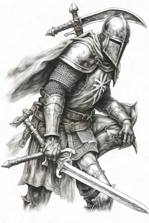 templar knight tattoo design idea