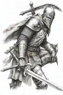 templar knight tattoo design idea