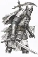 templar knight tattoo design idea