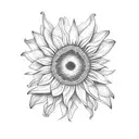 butterfly sunflower cross tattoo design idea