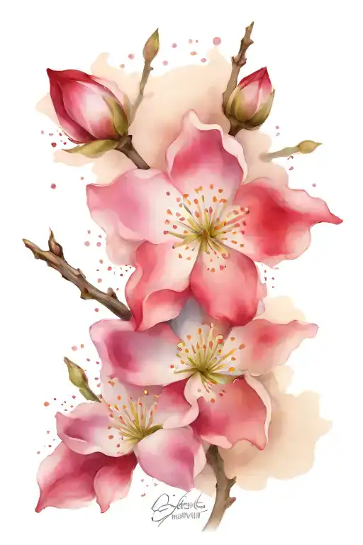 "Delicate petals of cherry blossoms dance across my sh tattoo design idea
